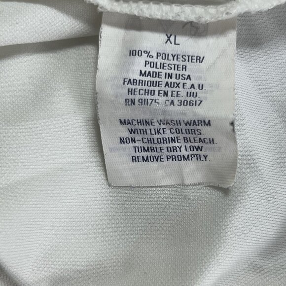 Fila Performa Mens White Crew T-Shirt XL Made in USA - Picture 4 of 12